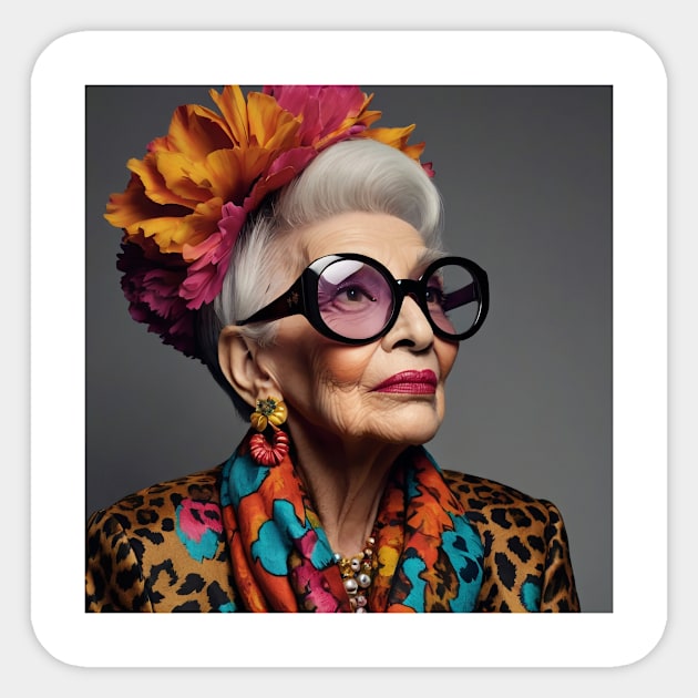 Iris Apfel Sticker by Strange-desigN